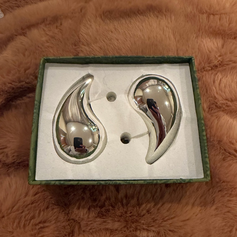 Unk Silver Teardrop Statement Earrings - image 2